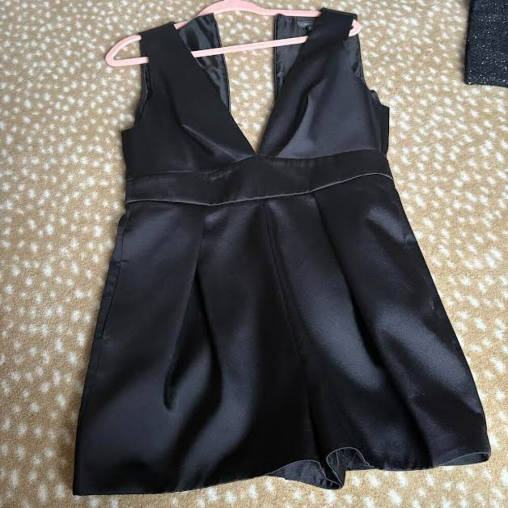 Top Shop Satin V Neck Romper